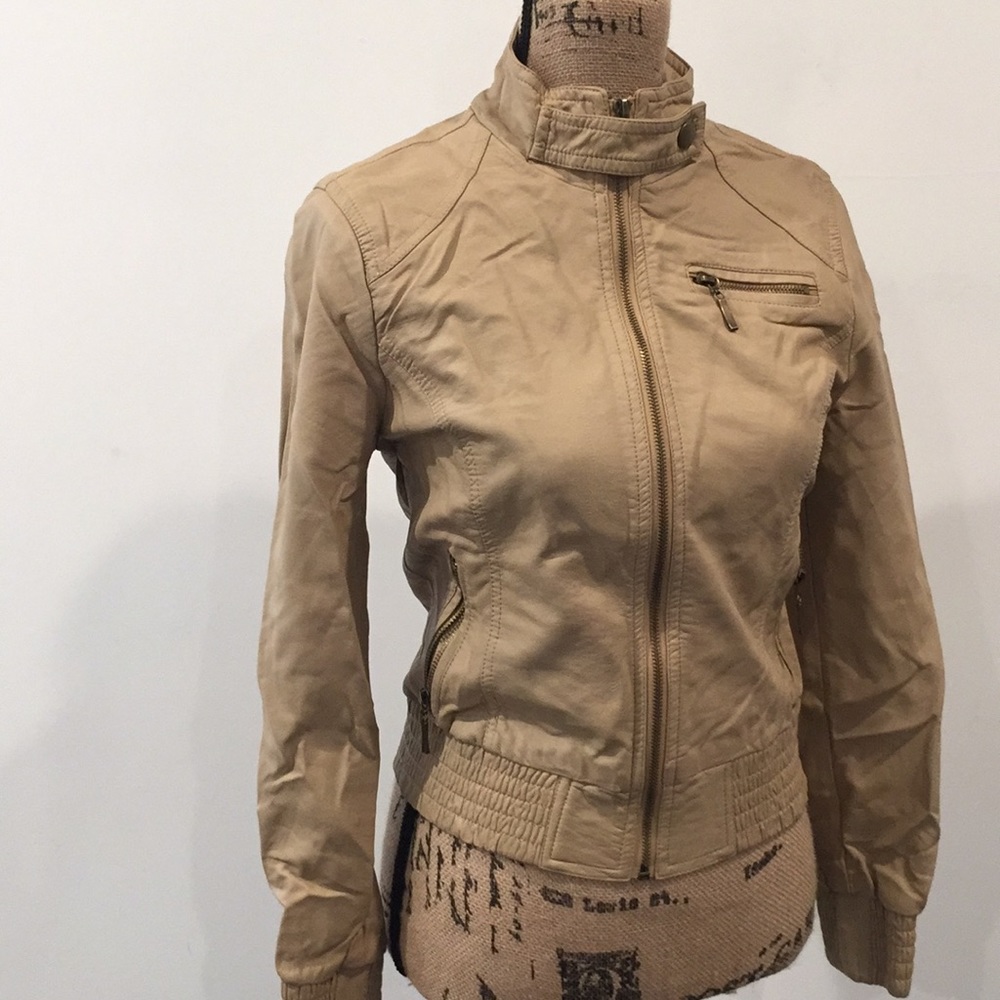 Tan biker type jacket